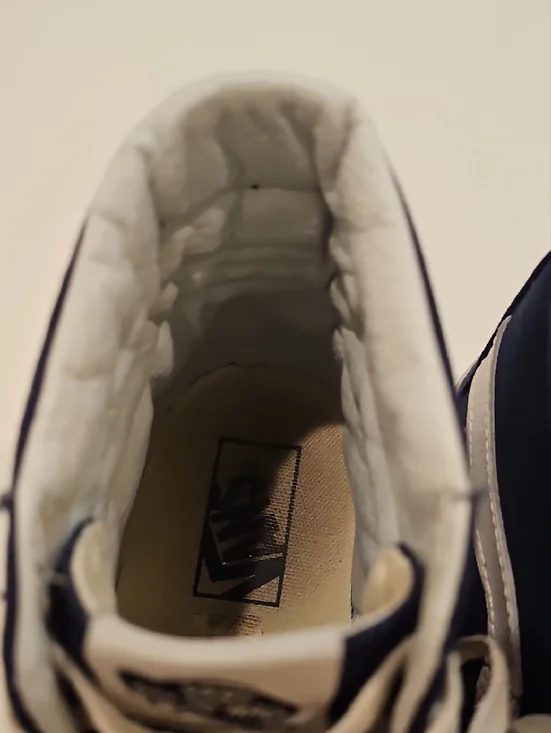 Vans SK8 High-Top Sneakers in Navy and White Men's Size 9 Women's Size 10.5 - Picture 7 of 11